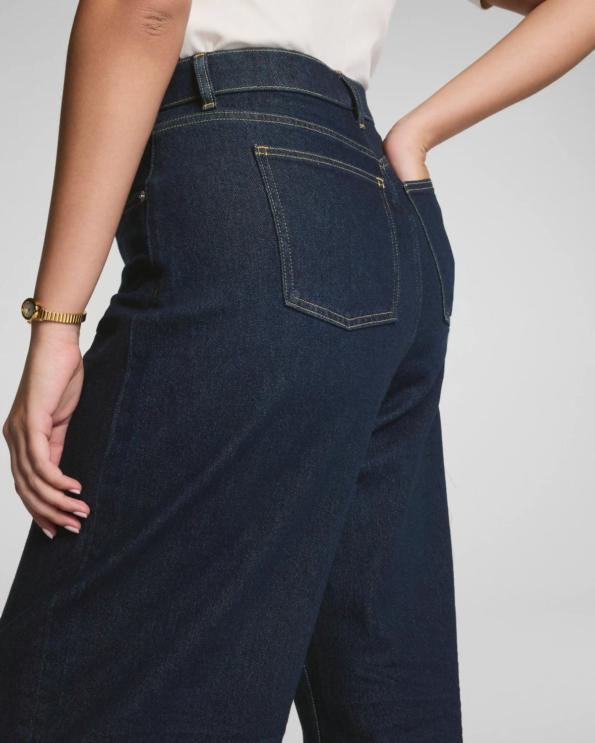 SPANXshape® Authentic 360 Cuffed Horseshoe Jeans | Marina