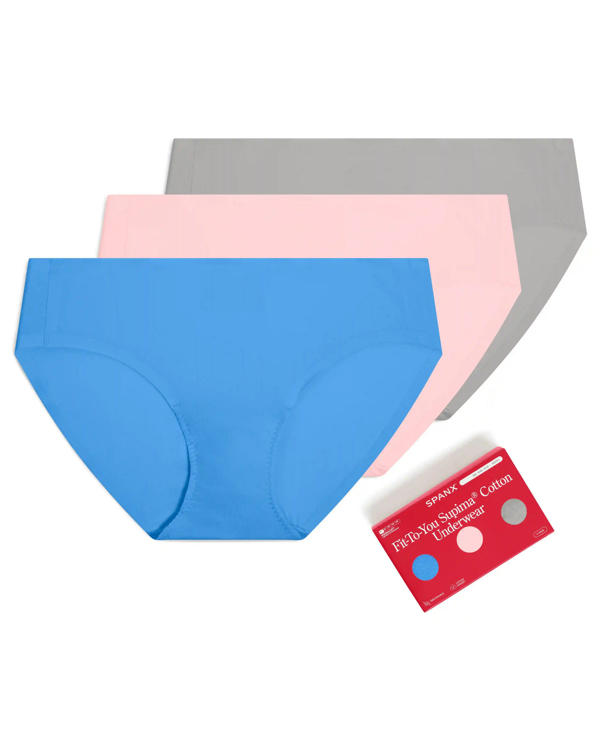 SPANXsmooth® Fit-To-You Supima® Cotton Bikini 3-Pack