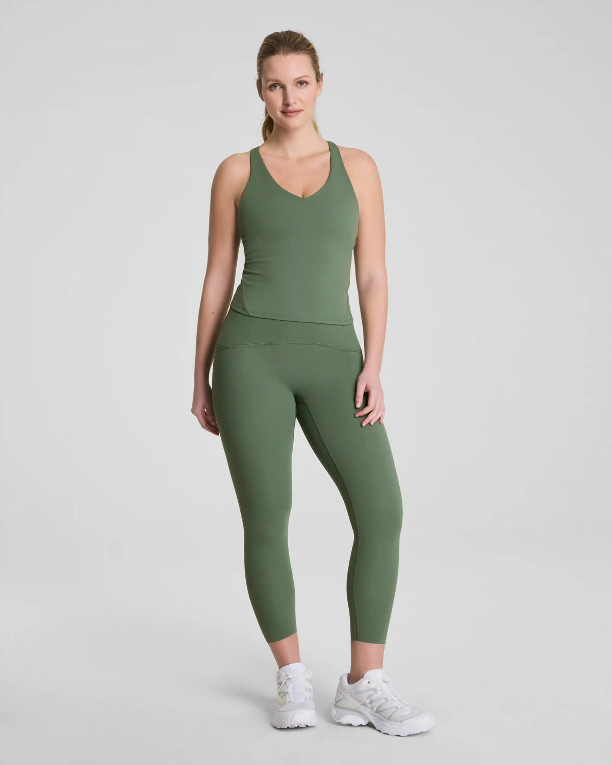 SPANX® BoostUp V-Neck Shelf Tank | Eucalyptus