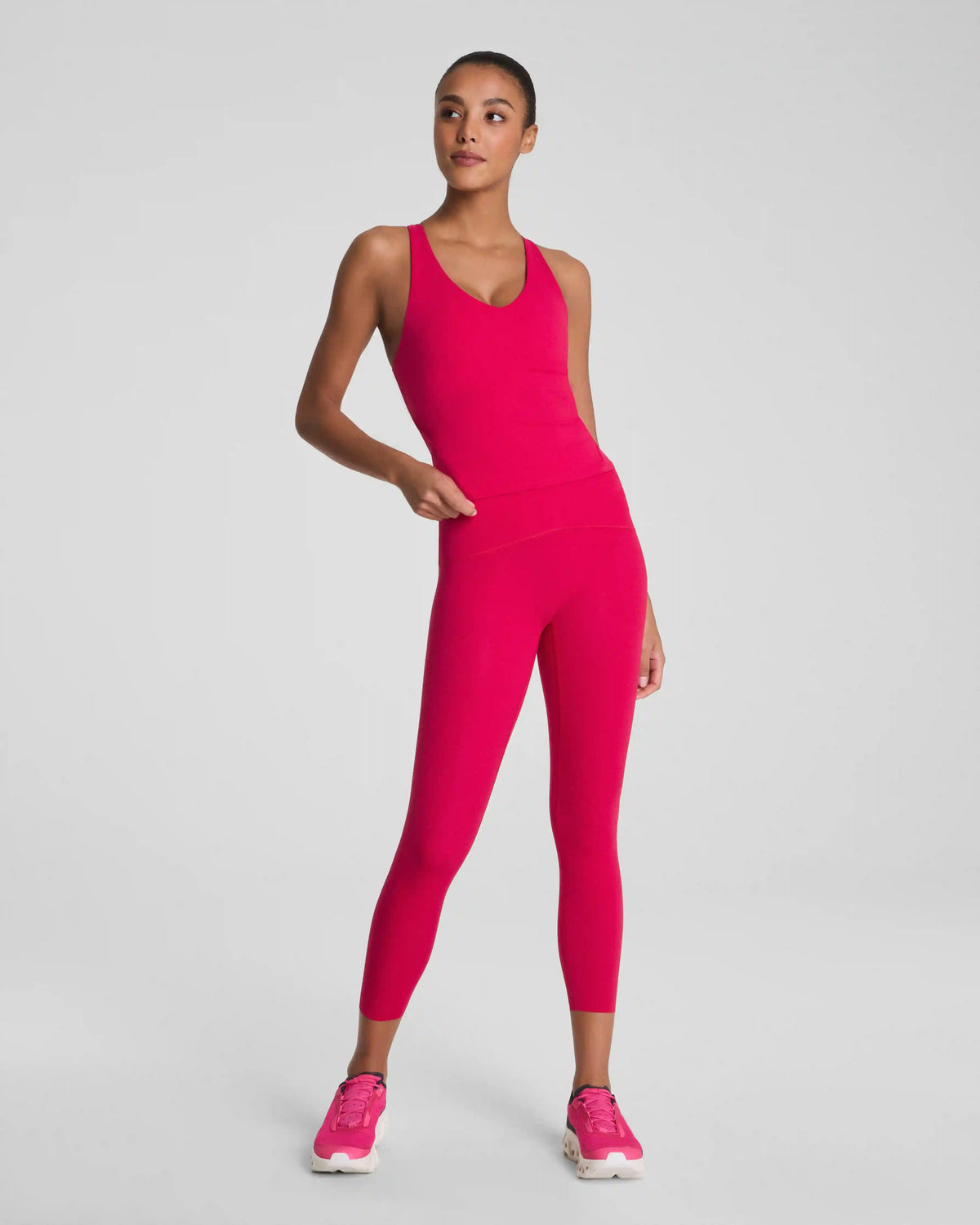 SPANX® BoostUp V-Neck Shelf Tank | Fuchsia