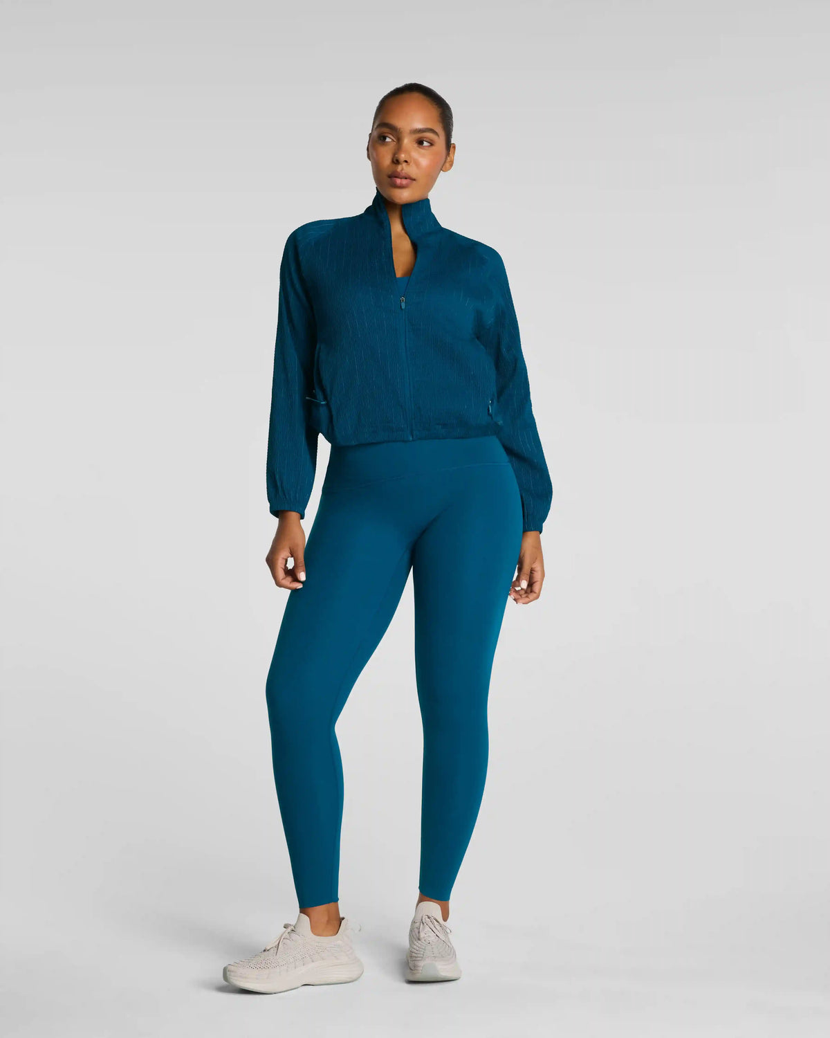 SPANX® BoostUp Glow Weave Full Zip Jacket | Deep Cove