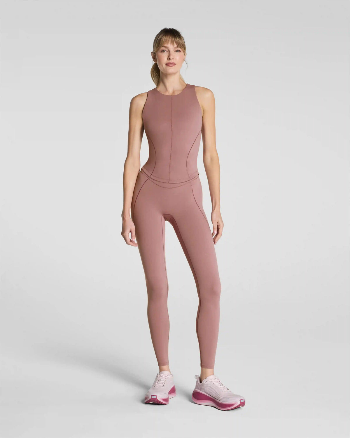 SPANX® PowerPlay High Neck Shelf Tank | Rosa