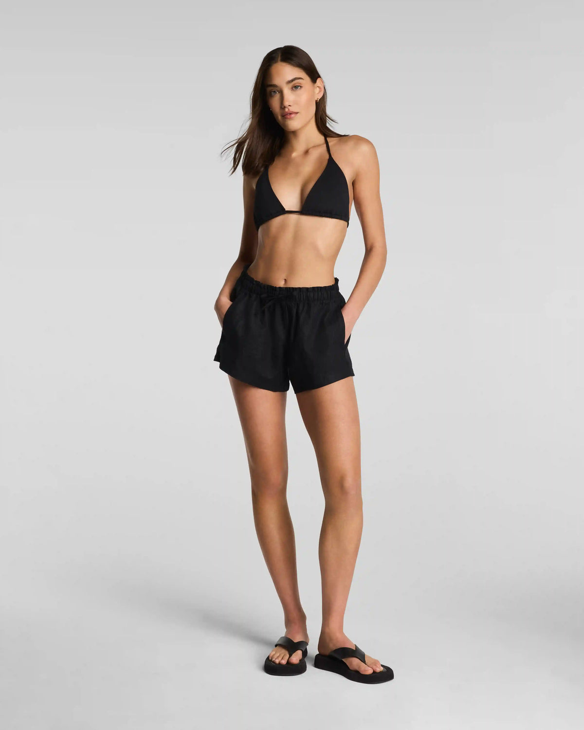 SPANXsmooth® Swim String Bikini Top | Very Black