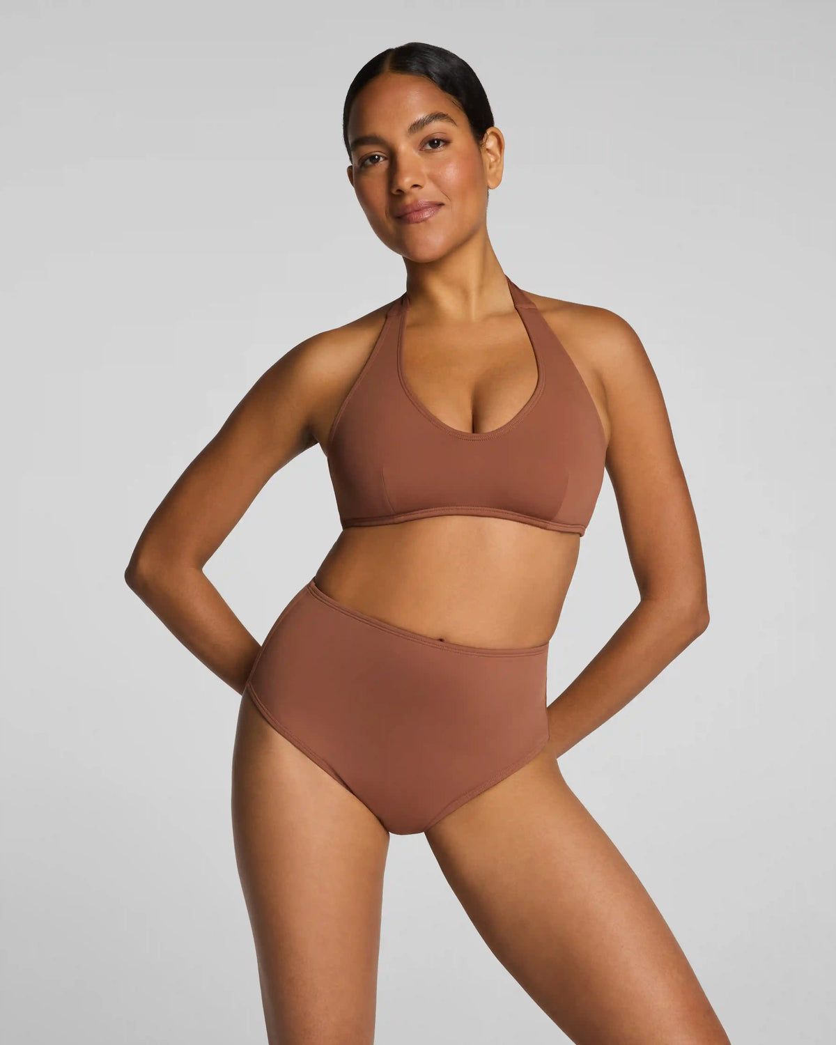 SPANXshape® Swim Halter Bikini Top
