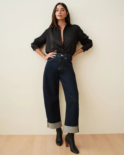 SPANXshape® Authentic 360 Cuffed Horseshoe Jeans | Marina