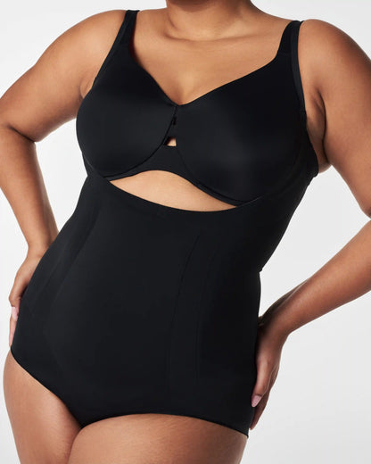 SPANXsculpt® OnCore Open-Bust Brief Bodysuit | Very Black