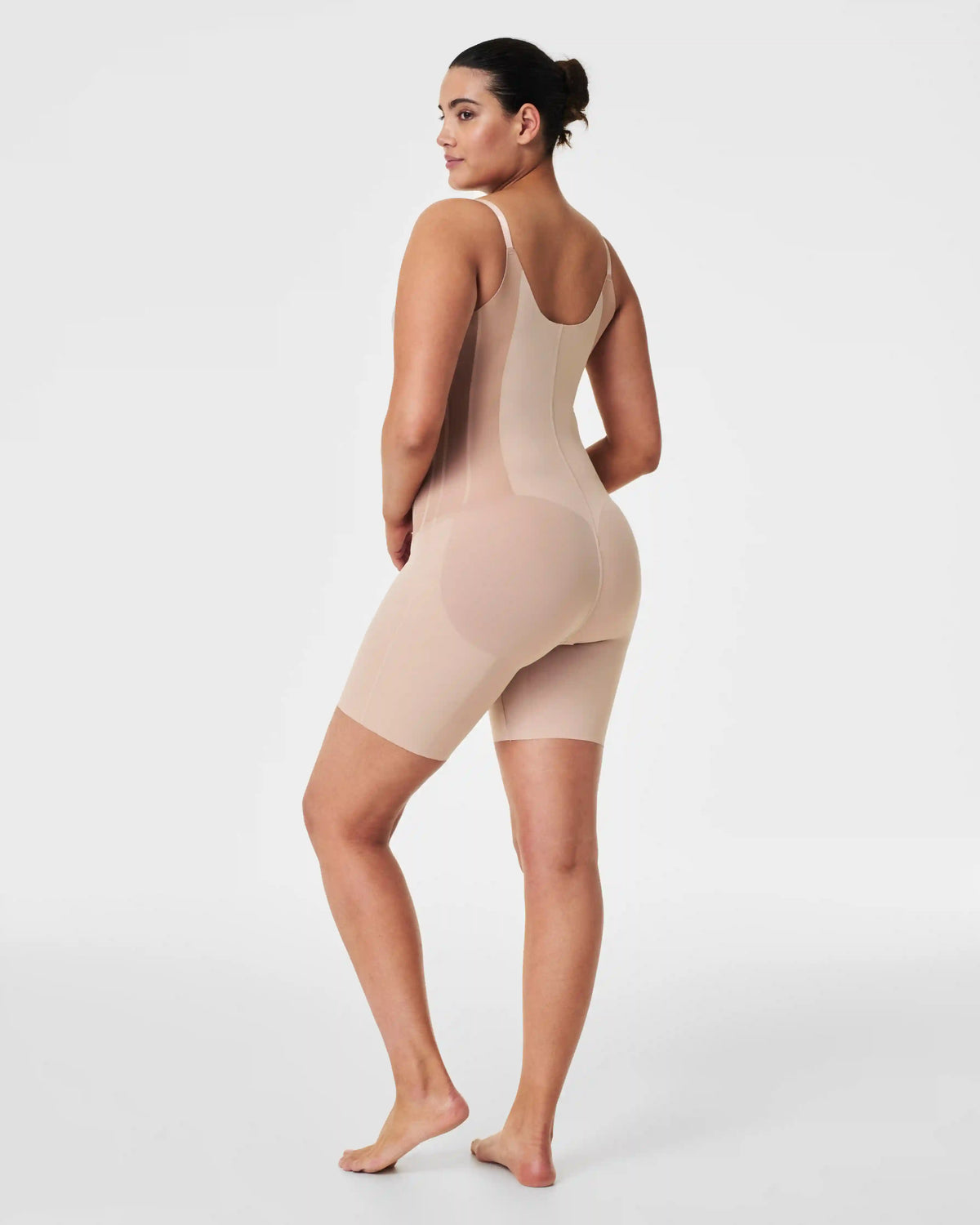 SPANXsupersculpt® TotalContour Open-Bust Mid-Thigh Bodysuit | Natural Bronze