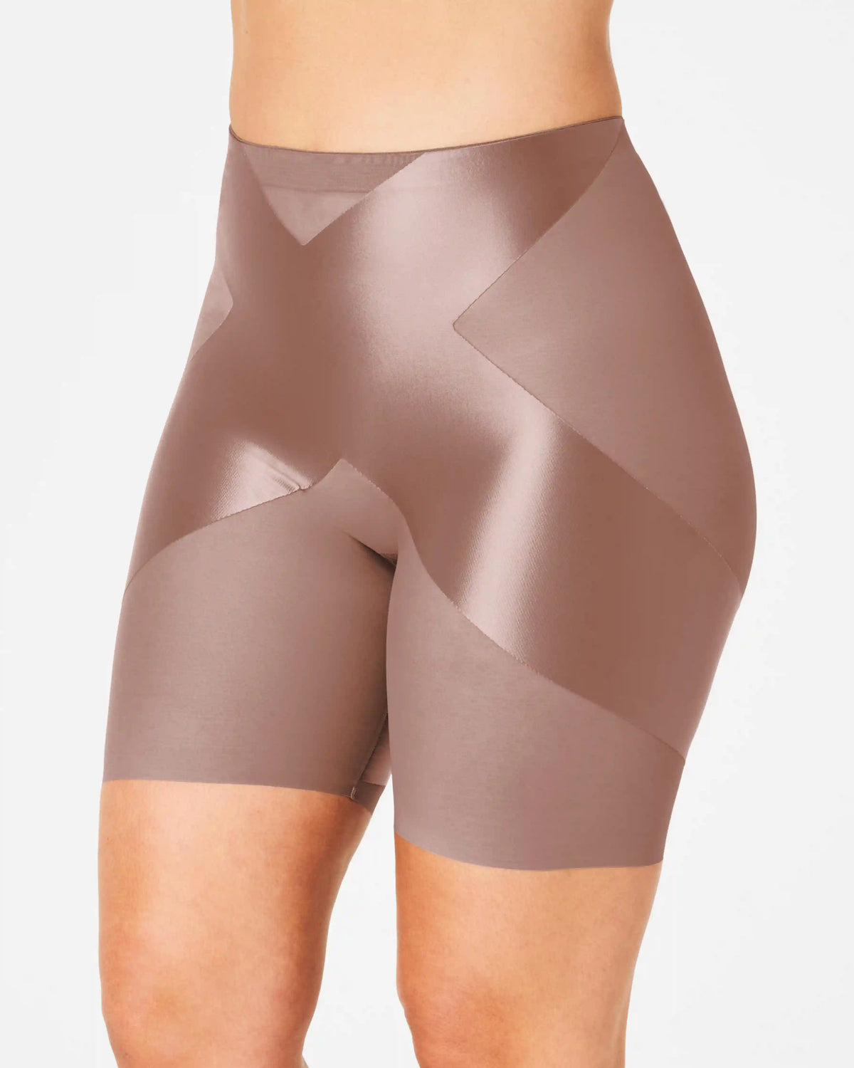 SPANXshape® Satin-X™ Mid-Thigh Short | Cafe Au Lait