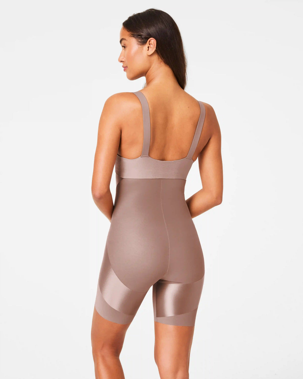 SPANXshape® Satin-X™ High-Waisted Mid-Thigh Short | Cafe Au Lait