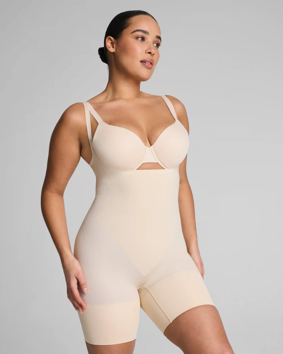 SPANXsculpt® GoFigure Open-Bust Mid-Thigh Bodysuit