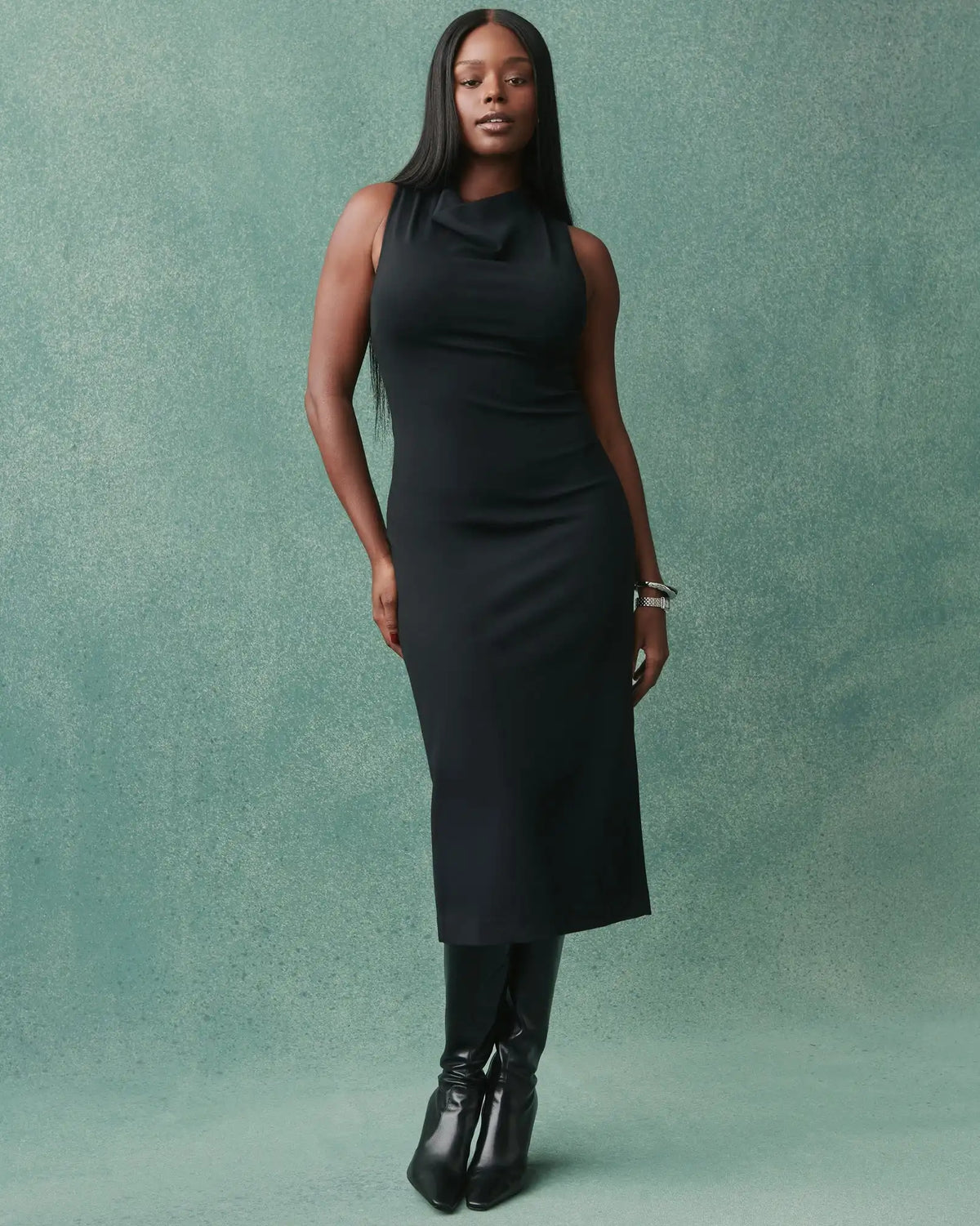 SPANX® Ponte Sleeveless Midi Dress | Classic Black