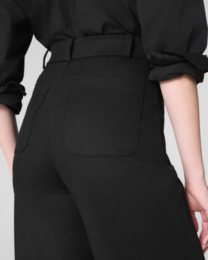 SPANXsupersmooth® Stretch Twill Wide Leg Pant | Classic Black
