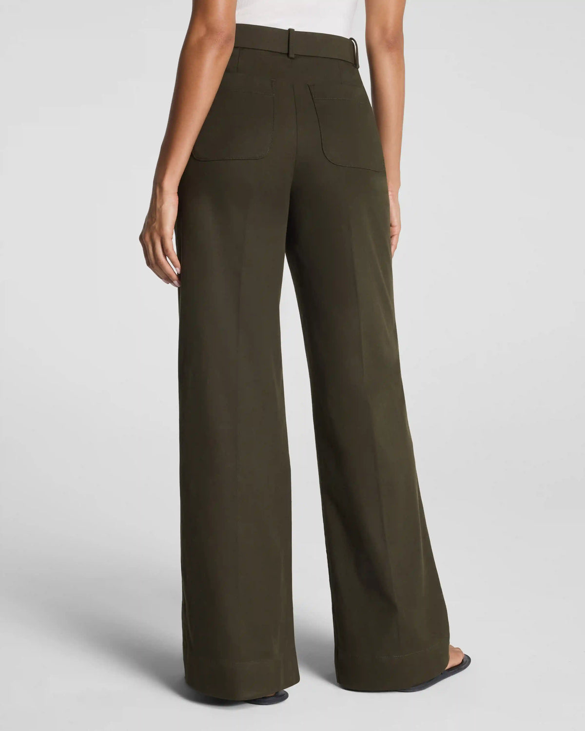 SPANXsupersmooth® Stretch Twill Wide Leg Pant | Moss Shadow