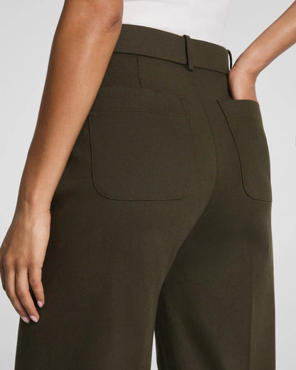 SPANXsupersmooth® Stretch Twill Wide Leg Pant | Moss Shadow