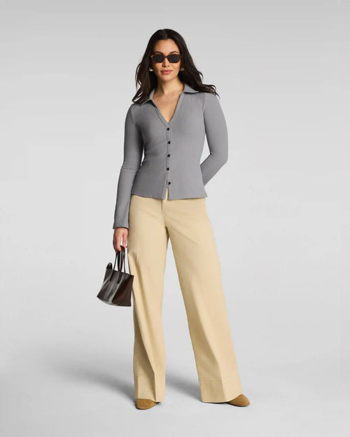 SPANXsupersmooth® Stretch Twill Wide Leg Pant | Sandbar