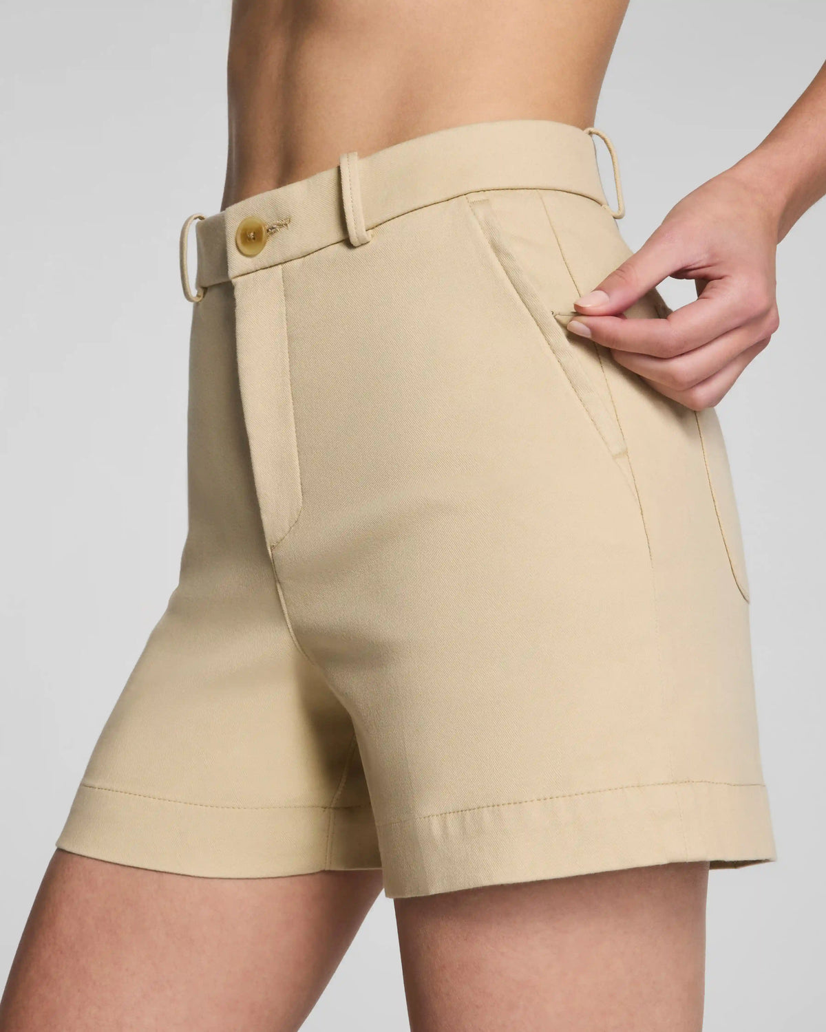 SPANXsupersmooth® Stretch Twill Short, 5" | Sandbar