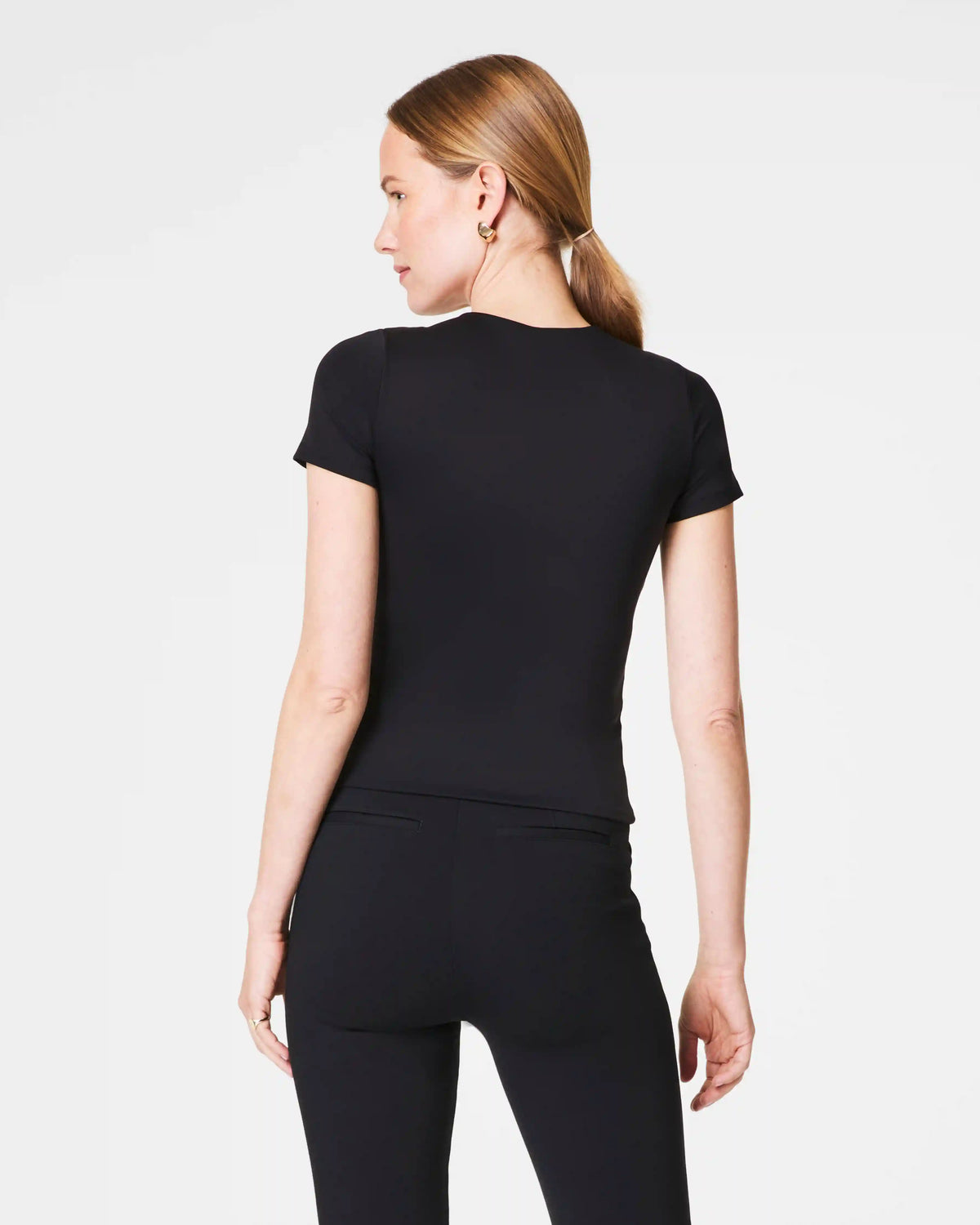 SPANXsmooth® Jersey Crewneck Tee | Classic Black