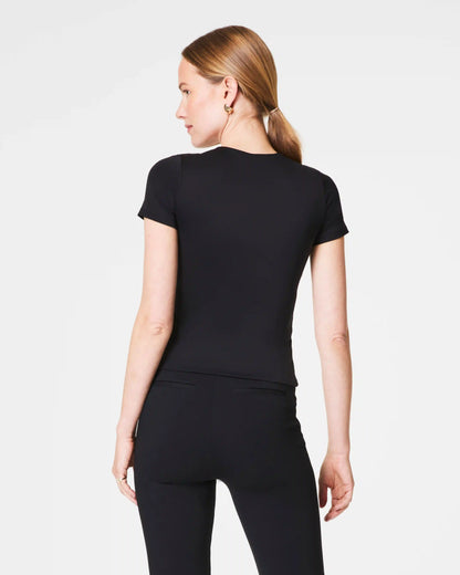 SPANXsmooth® Jersey Crewneck Tee | Classic Black