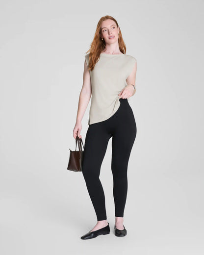 SPANXshape® Ribbed Knit Legging | Classic Black