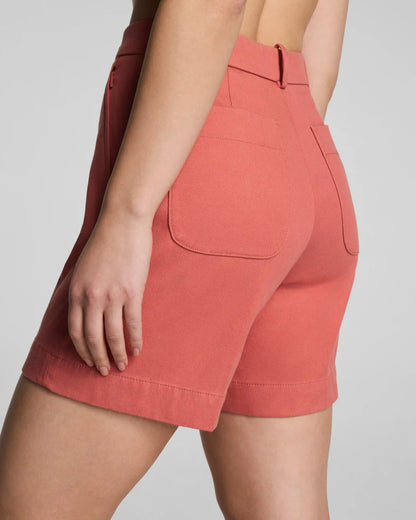 SPANXsupersmooth® Stretch Twill Short, 7" | Clay