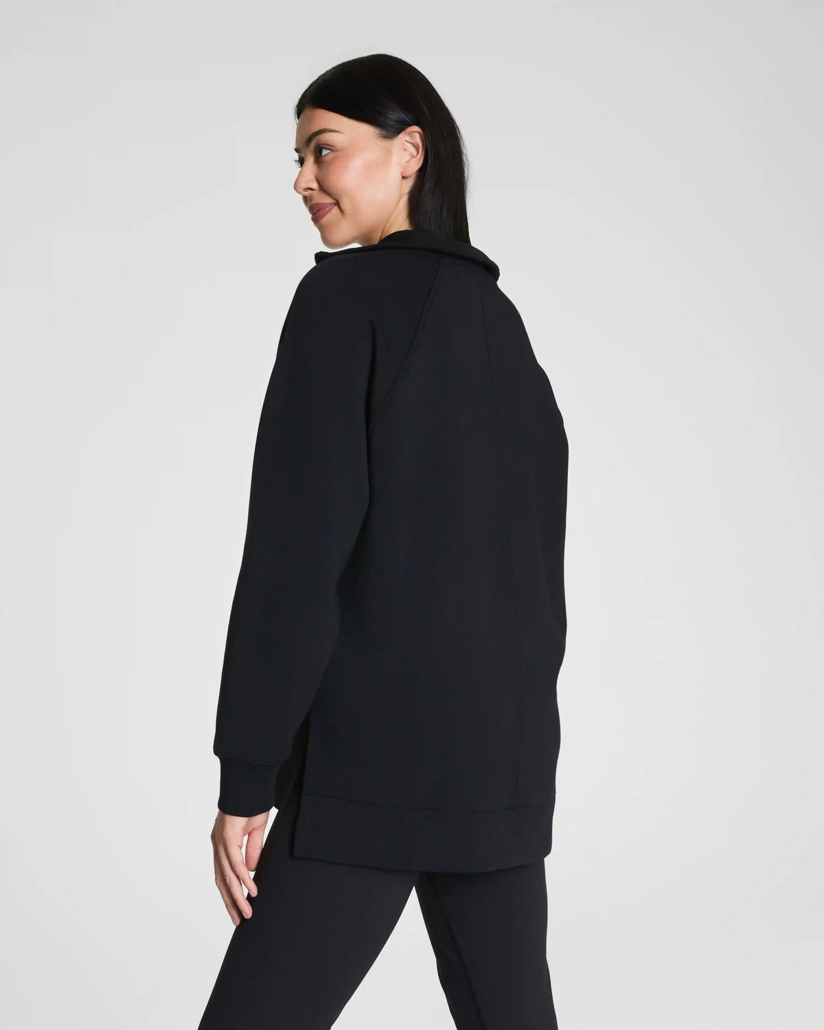 SPANX AirEssentials® Brushed Half Zip Tunic | Very Black