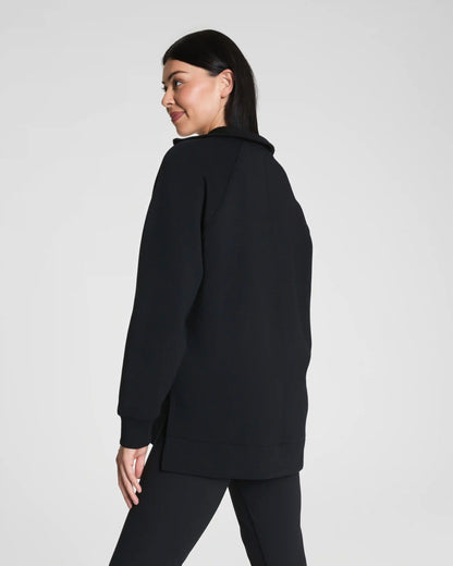 SPANX AirEssentials® Brushed Half Zip Tunic | Very Black