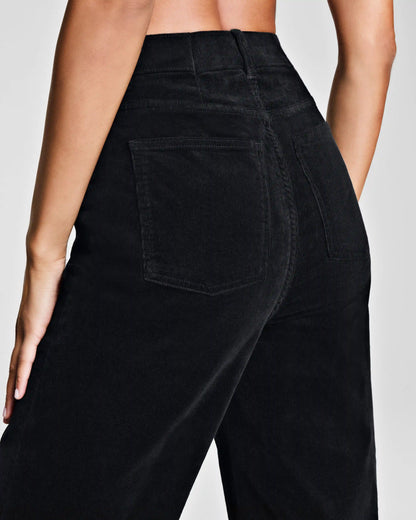 SPANXshape® Authentic 360 Corduroy 90s Straight Leg | Classic Black