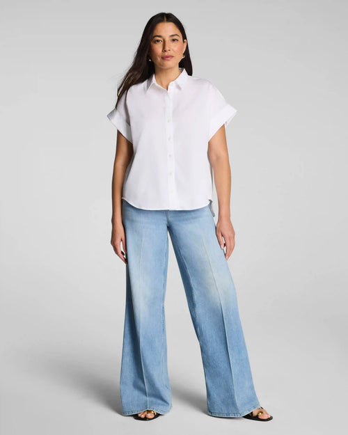 SPANXsupersmooth® Authentic 360 Lightweight Super Wide Leg Jeans | Seaside Blue