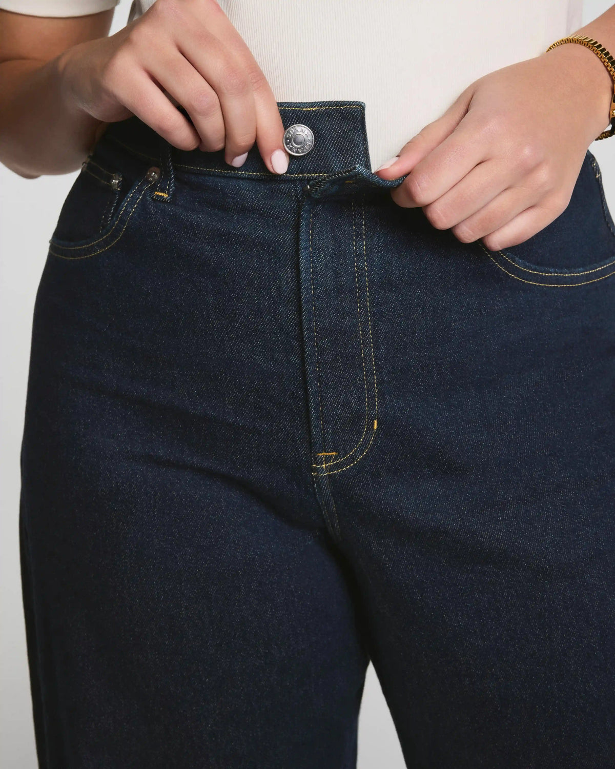 SPANXshape® Authentic 360 Cuffed Horseshoe Jeans | Marina