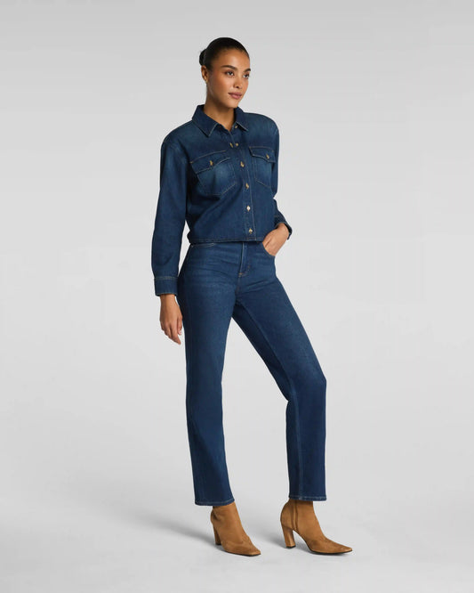 SPANXshape® Authentic 360 Mid-Rise 90s Straight Leg Jeans