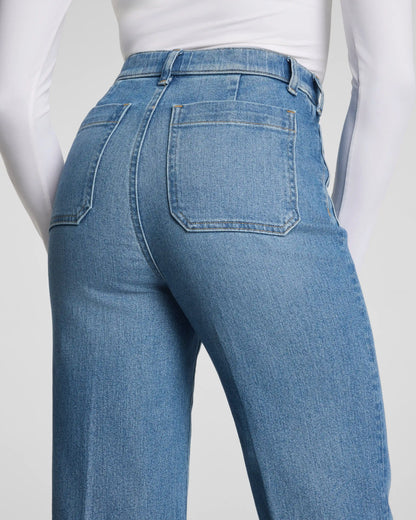 SPANXshape® Authentic 360 Easy Flare Jeans with Patch Pockets | Elysian