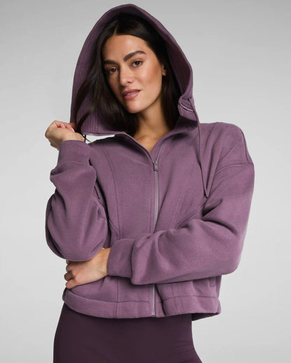 SPANX® BoostUp Cotton Fleece Full Zip Hoodie