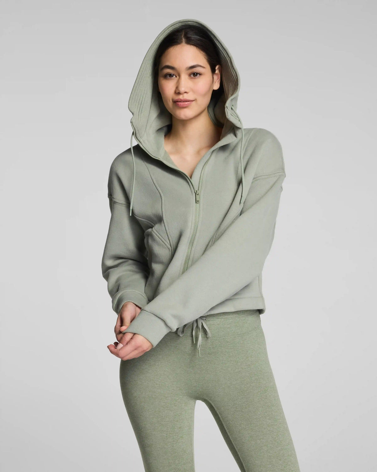 SPANX® BoostUp Cotton Fleece Full Zip Hoodie