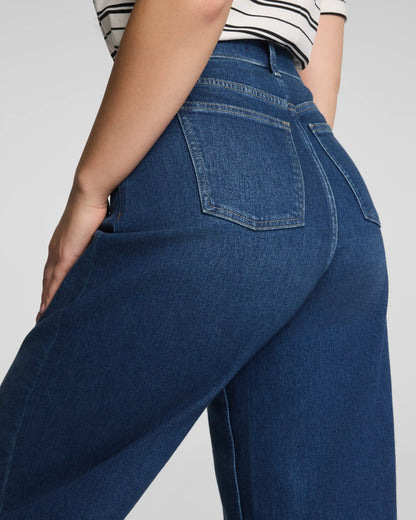 SPANXshape® Authentic 360 Cuffed Horseshoe Jeans | Adriatic Blue