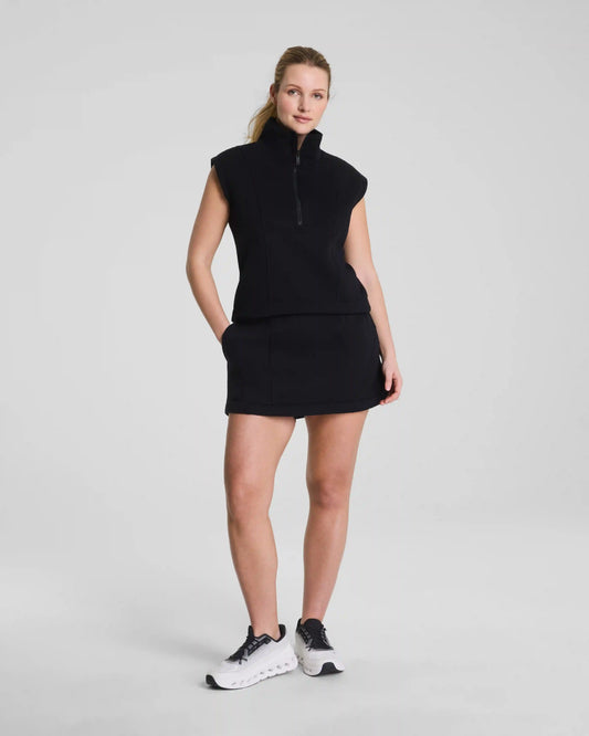 SPANX® BoostUp Cotton Fleece Skort, 15" | Very Black