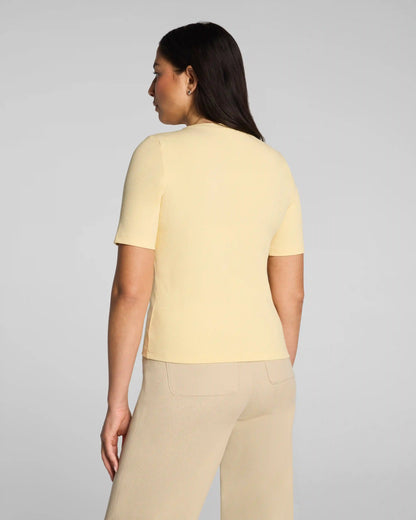 SPANX® Ribbed Knit Crewneck Tee | Sunbeam