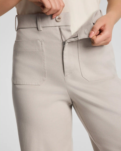 SPANXsupersmooth® Stretch Twill Wide Leg Pant with Patch Pockets | Bone