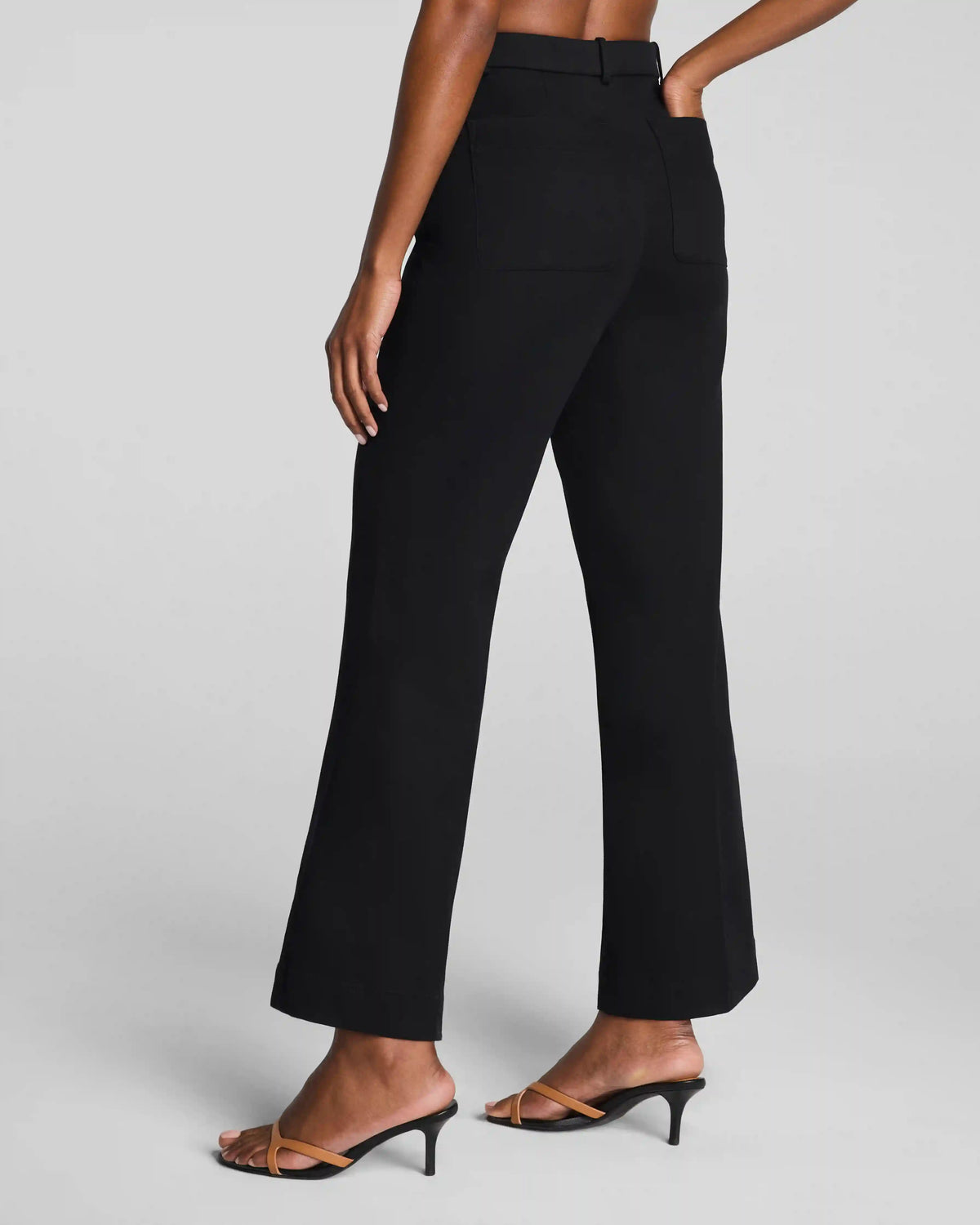 SPANXsupersmooth® Stretch Twill Cropped Easy Flare Pant | Classic Black
