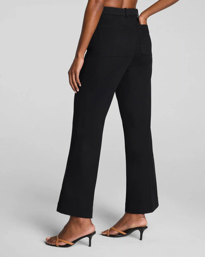 SPANXsupersmooth® Stretch Twill Cropped Easy Flare Pant | Classic Black