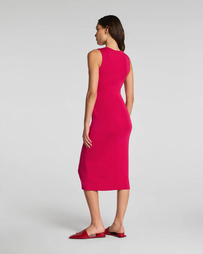 SPANX AirEssentials® Draped Tank Midi Dress | Fuchsia