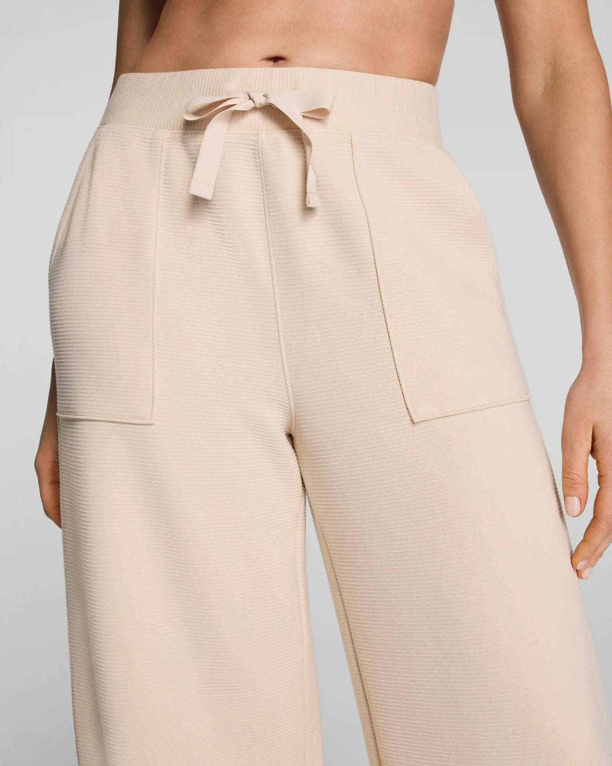 SPANX AirEssentials® French Rib Wide Leg Pant | Toasted Coconut