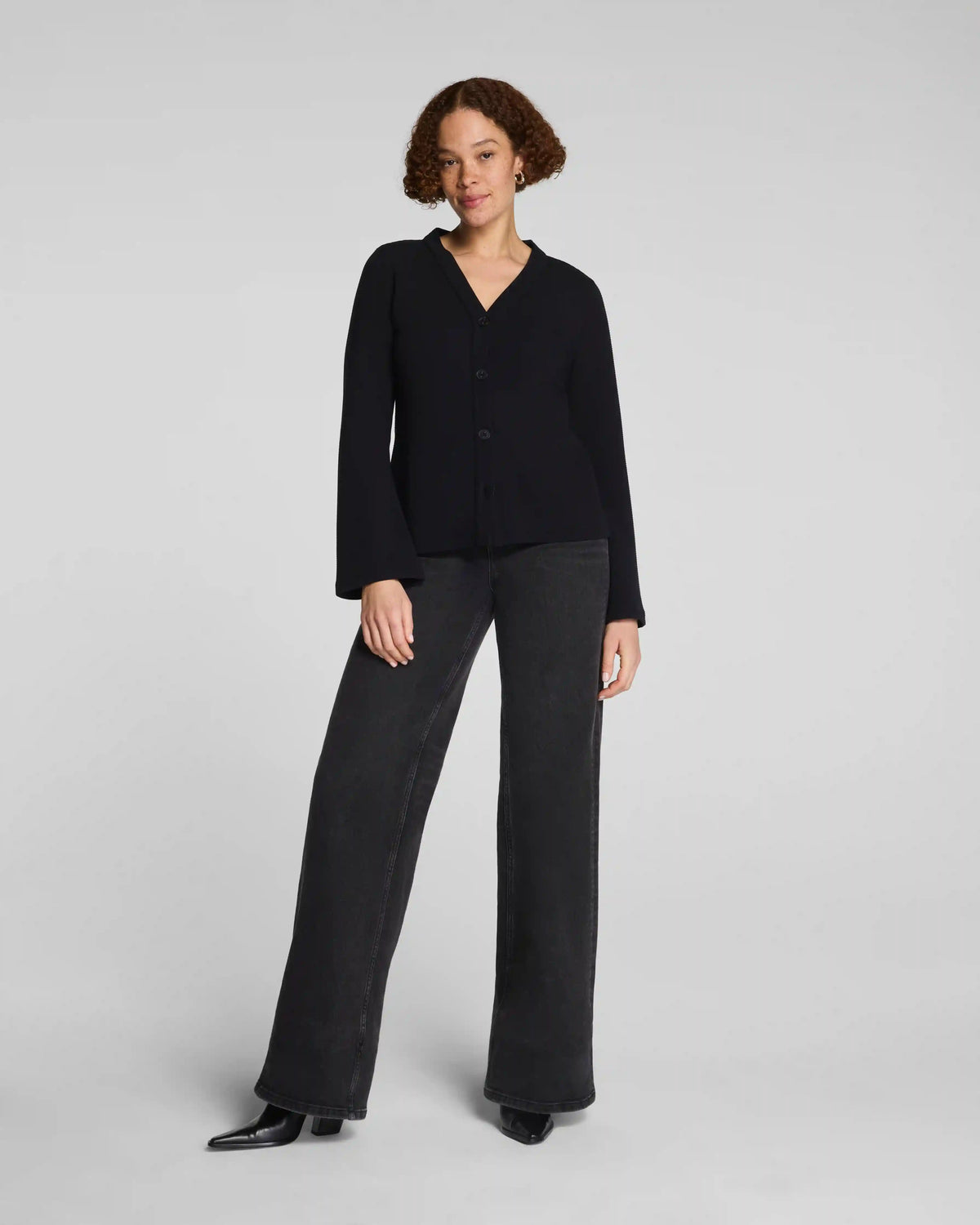SPANX AirEssentials® French Rib Cardigan | Very Black