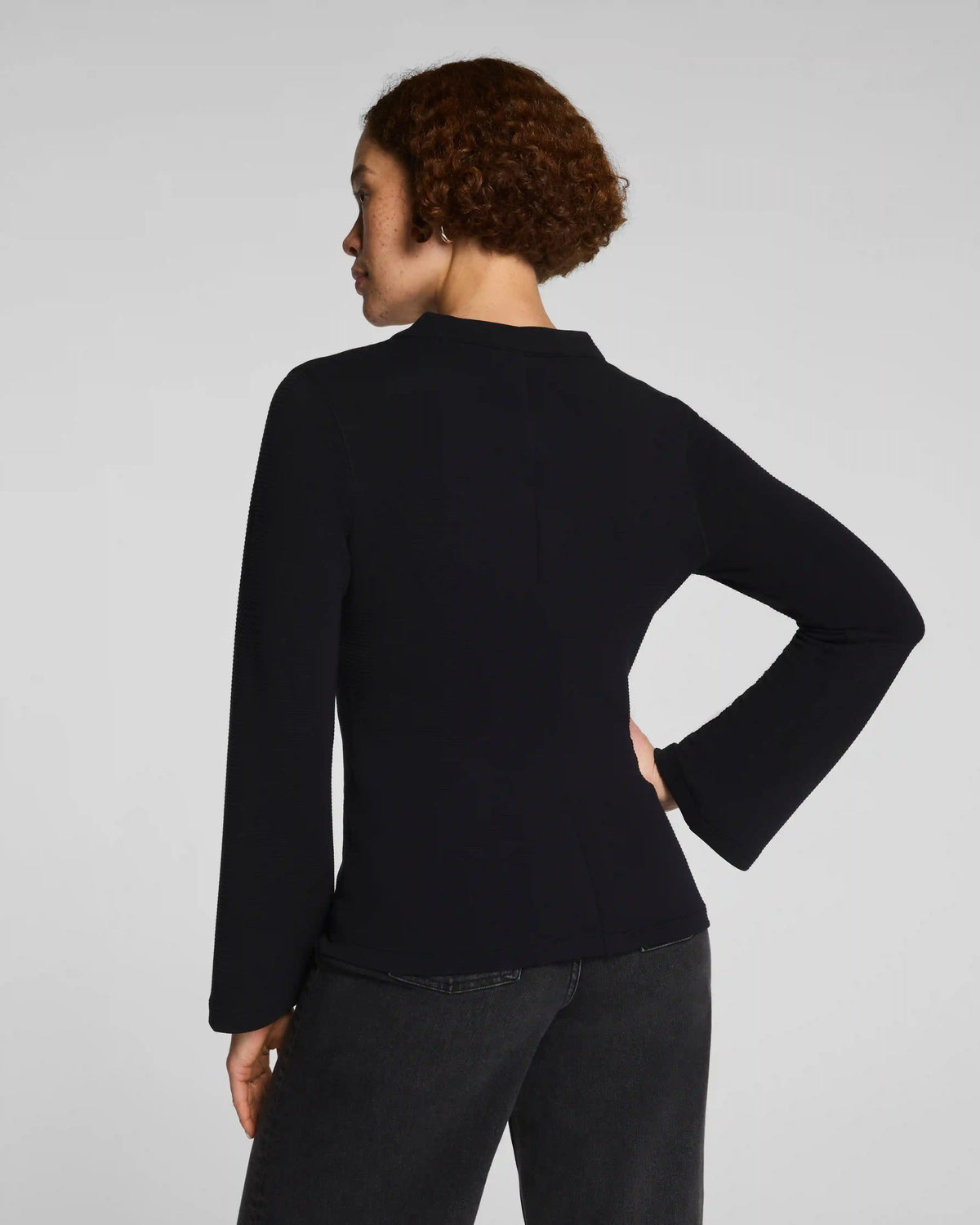 SPANX AirEssentials® French Rib Cardigan | Very Black