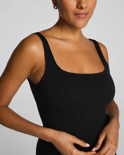 SPANXshape® Ponte Fit and Flare Midi Dress | Classic Black