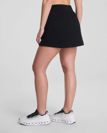 SPANX® BoostUp Cotton Fleece Skort, 15" | Very Black