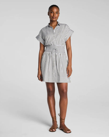 SPANX® Poplin Smocked Mini Shirt Dress