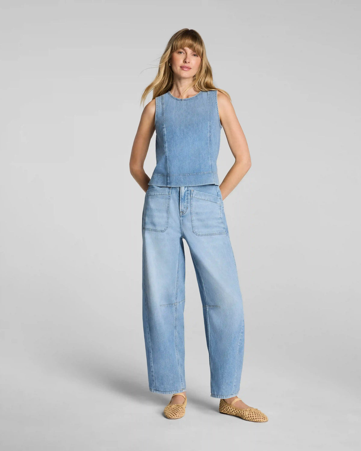 SPANX® Lightweight Denim Shell Tank | Seaside Blue