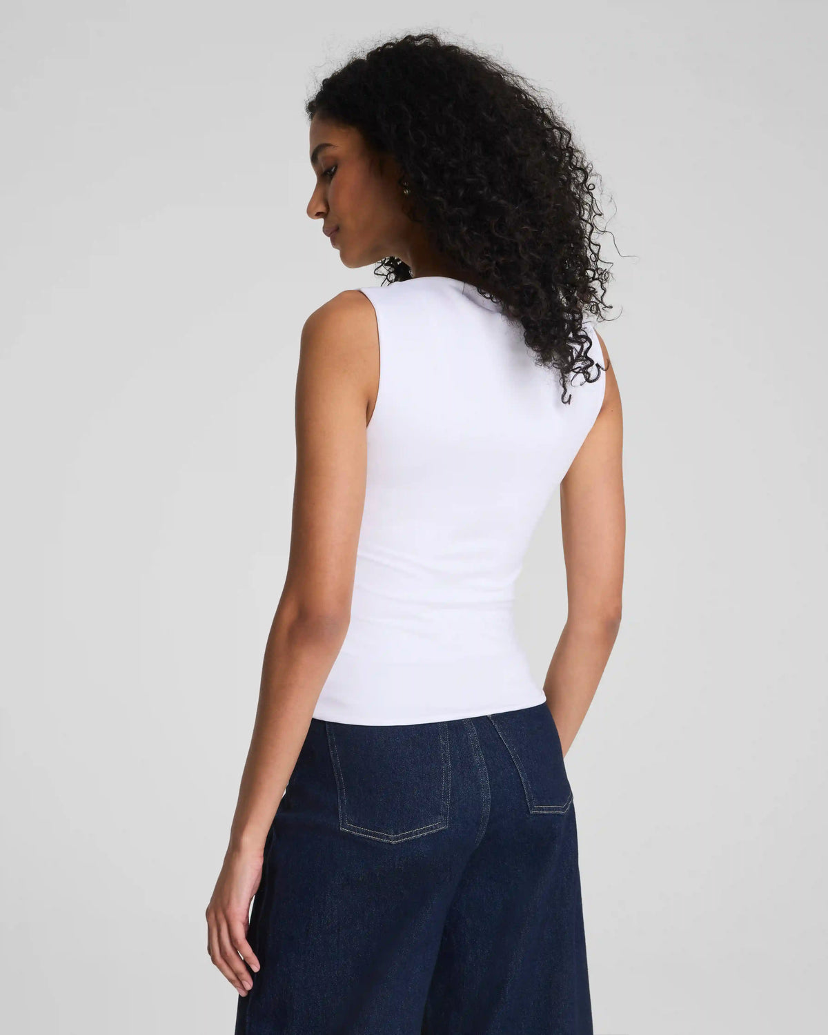 SPANXsmooth® Jersey High Neck Tank | Classic White