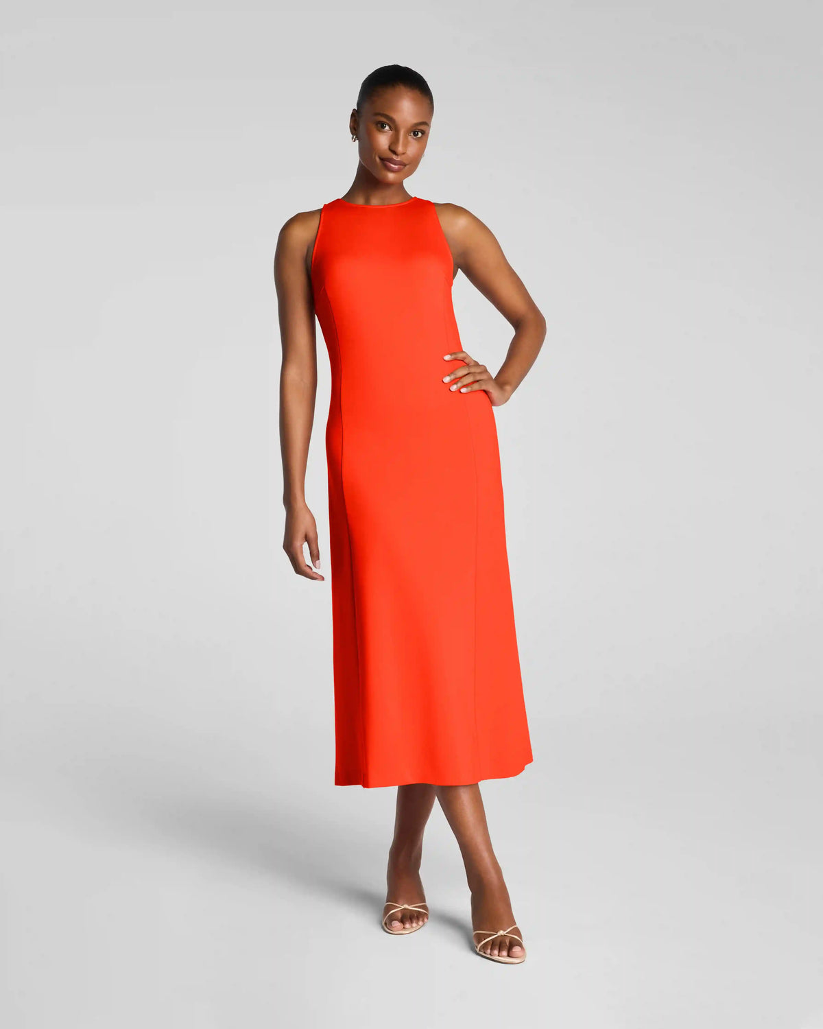 SPANX® Ponte Sleeveless A-Line Midi Dress