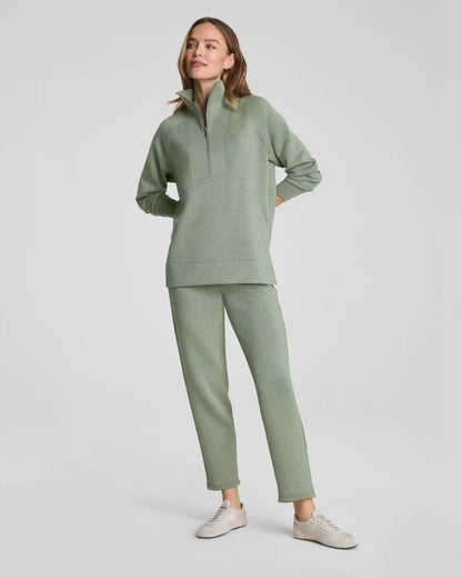 SPANX AirEssentials® Half Zip Tunic | Sage Brush Heather